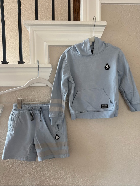 Volcom Other - Volcom Light Blue Hoodie and Shorts Matching Set